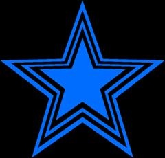 Texas Star 5 pointed star reflective decals